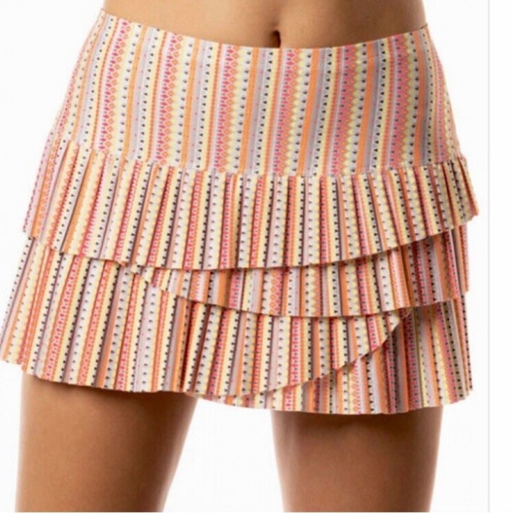 Lucky in Love Multicolored Ruffled Pleated Mini Dress